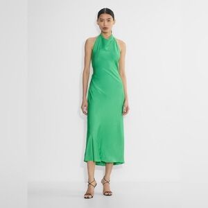 New Aritzia Babaton Audience Double-faced satin halterneck maxi dress